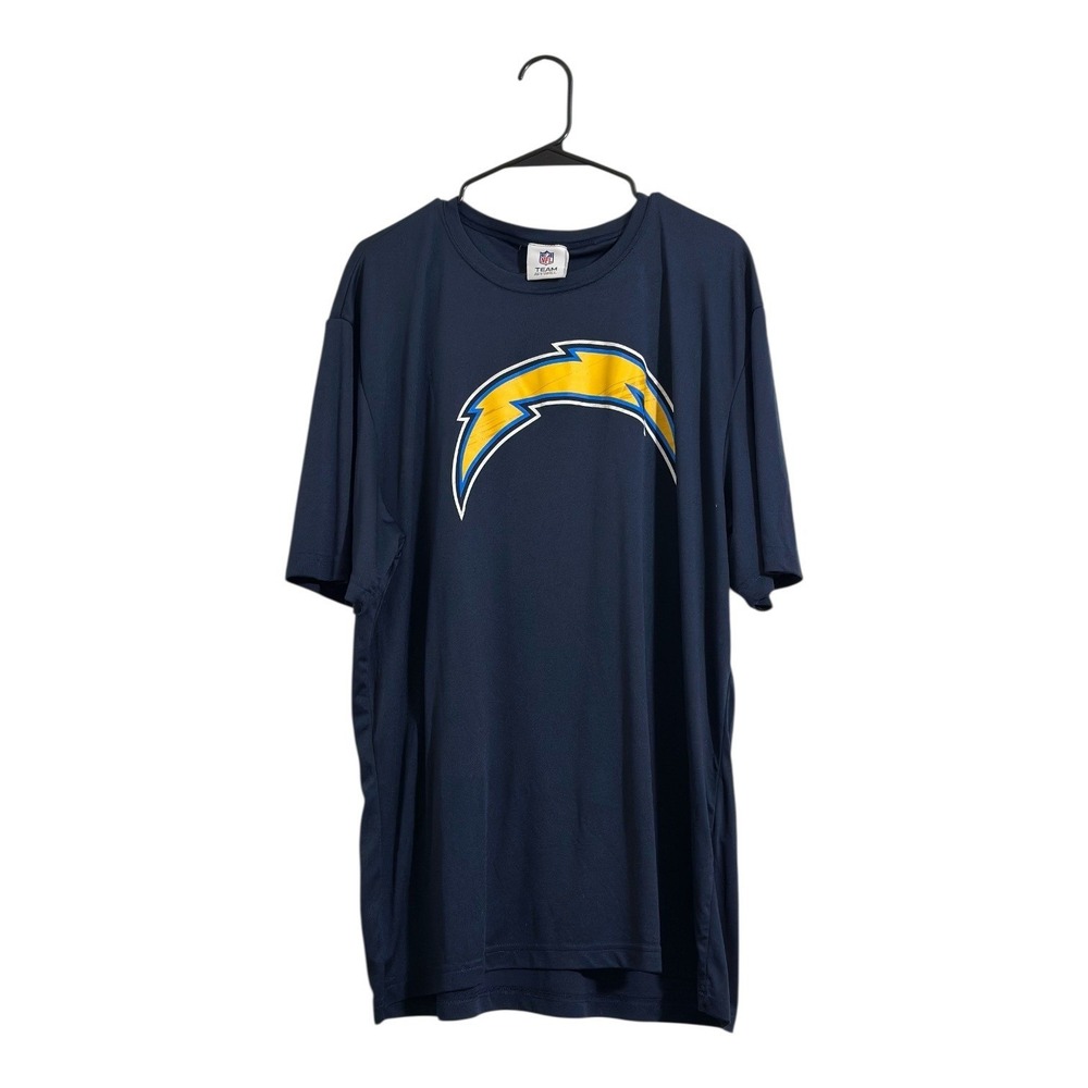 NFL Team Apparel Los Angeles Chargers Navy Blue Logo Performance T-Shirt Men 2XL